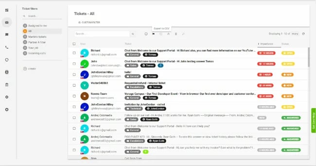 help desk example: live agent
